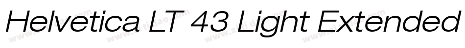 Helvetica LT 43 Light Extended字体转换